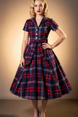 Robe Pin-Up Élégante à Carreaux – Billie