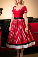 Robe Pin-Up Rouge à Pois – Wanda