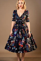 Robe Pin-Up Squelettes Halloween – Dottie