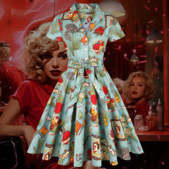 Robe Pin-Up Exotique Romantique – Diane