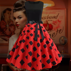 Robe Pin-Up Jupe Rouge & Noire – Verona