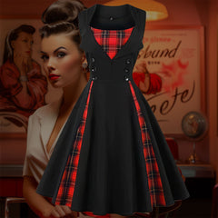Robe Pin-Up Noire à Bustier Divin – Loretta