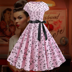 Robe Pin-Up Rose Musicale – Selva