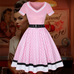 Robe Pin-Up Rose à Pois – Ivy