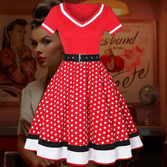 Robe Pin-Up Rouge à Pois – Wanda