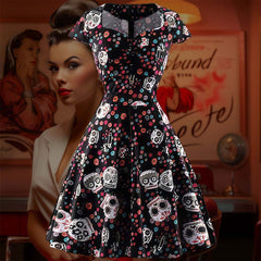 Robe Pin-Up Style Gothique – Margot