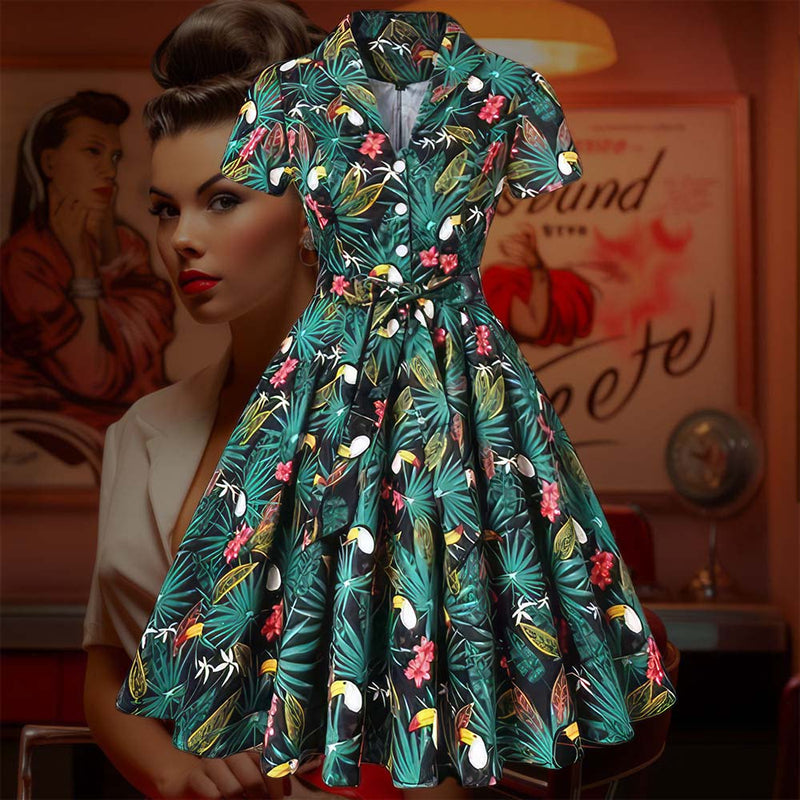 Robe Pin-Up Tropicale