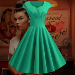 Robe Pin-Up Verte – Philomena