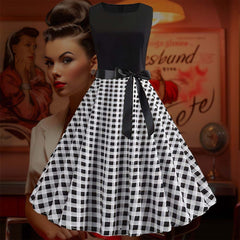 Robe Pin-Up Vichy Noire & Blanche – Ambrosia