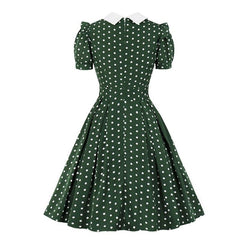 Robe Retro Vert Foncé