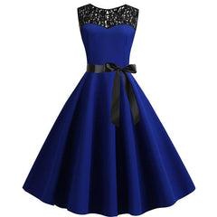 Robe Bleu Marine Vintage