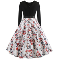 Robe Rockabilly Manche Longue