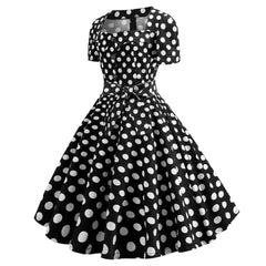 Robe Années 60 Noire Et Blanche