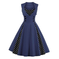 Robe Pin Up Bleu Marine
