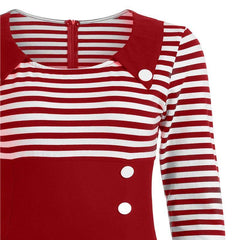 Robe Pin Up Marine Rouge