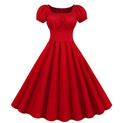 Robe Pin Up Rouge Uni
