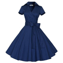 Robe Rétro Bleu Marine