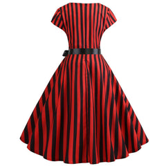 Robe Pin Up Noir Et Rouge