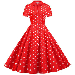 Robe Rouge Vintage Femme
