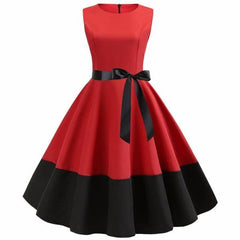 Robe Rétro Rouge & Noire