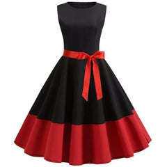 Robe Vintage Noire Et Rouge