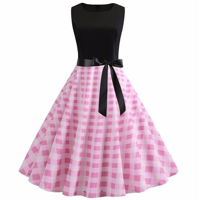 Robe Vintage Vichy Rose