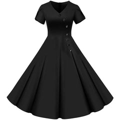 Robe Pin-Up Boutons Asymétriques – Tallulah