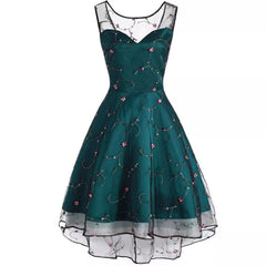 Robe Pin-up Dentelle Semi-Transparente