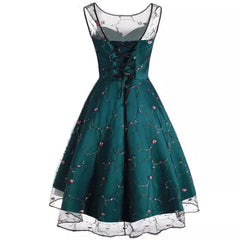 Robe Pin-up Dentelle Semi-Transparente – Bonnie