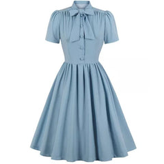 Robe Pin-Up Élégante à Nœud – Scarlett