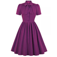 Robe Pin-Up Élégante à Nœud – Scarlett