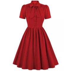 Robe Pin-Up Élégante à Nœud – Scarlett