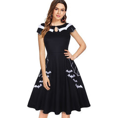Robe Pin-up Halloween Noir et Blanc