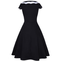 Robe Pin-Up Halloween Noir et Blanc – Lola