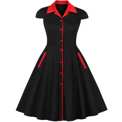 Robe Vintage Noire et Rouge
