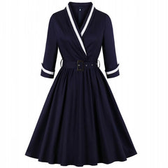 Robe Vintage 60's Bleue Marine