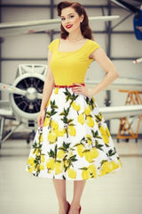 Robe Pin-Up Citron Jaune – Glenda