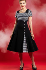 Robe Pin-Up Noire & Blanche Style Marin – Tootsie