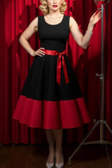 Robe Pin-Up Noire & Rouge – Isadora