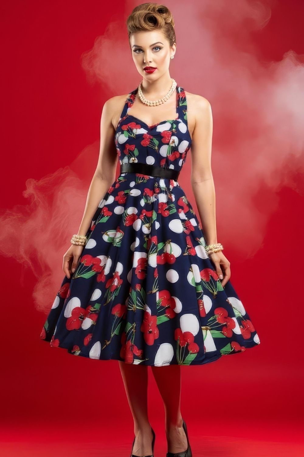 Robe Pin-Up Pois & Cerises – Joleen