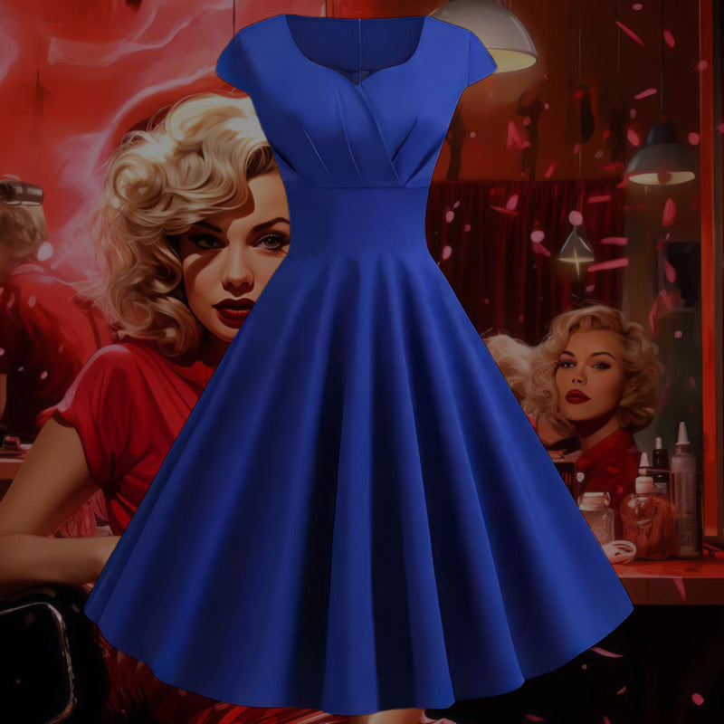 Robe Pin-Up <br> Bleue Vintage 50's