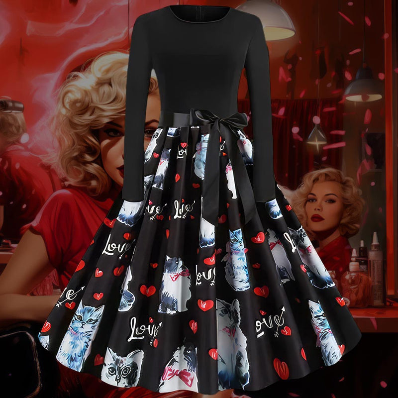 Robe Pin-Up <br> Chats d'Amour