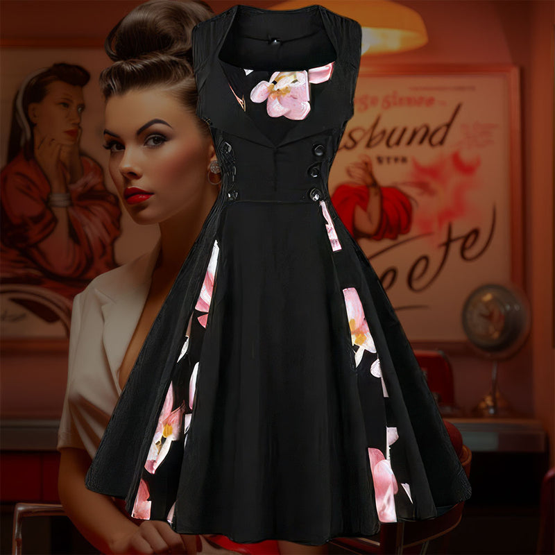 Robe Pin-Up <br> Noire Style Vintage