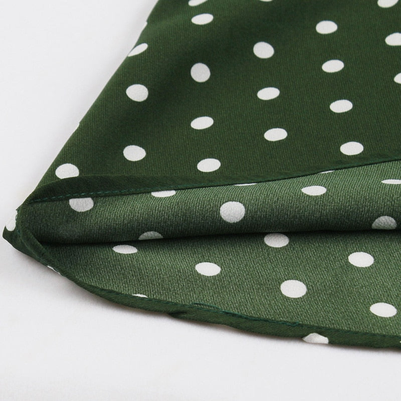 Robe Vintage Verte à Pois