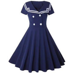 Robe Pin-Up Sailor Marine Bleue