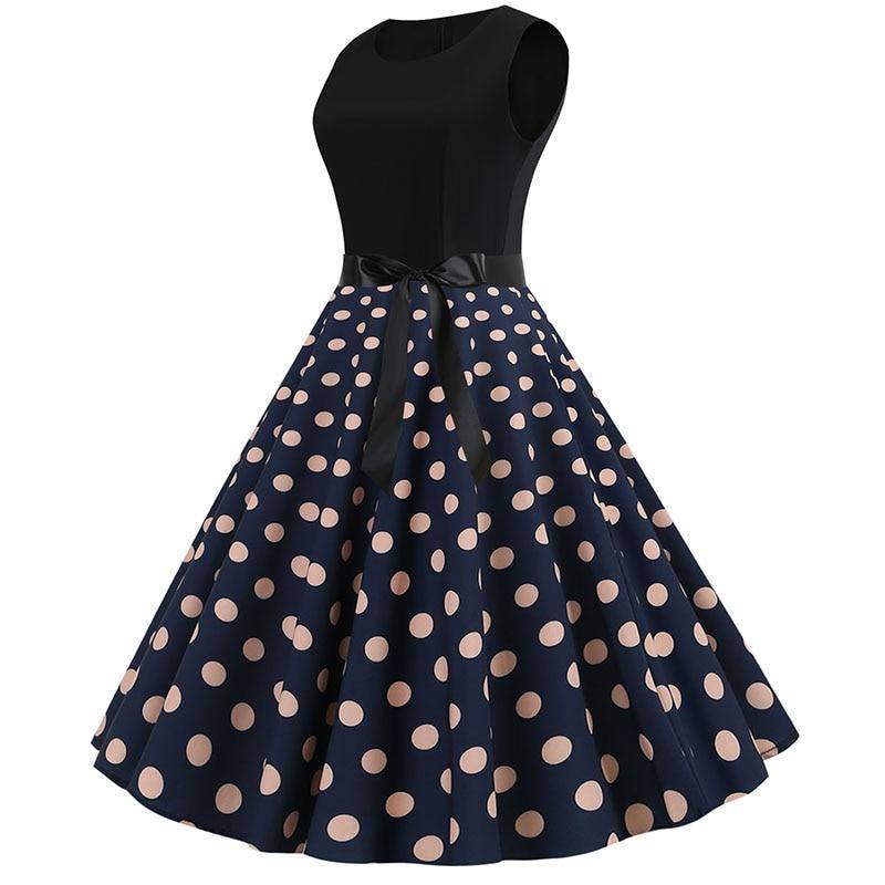 Robe 60's Jupe à Pois