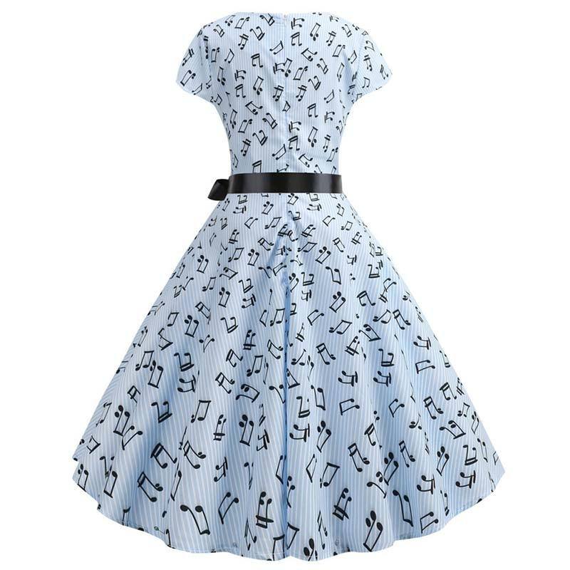 Robe Vintage Bleu Ciel