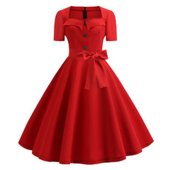 Robe Col Carré Vintage