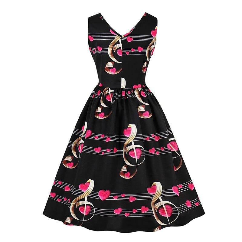 Fly Music En Robe Robe Pin-Up Note De Musique | Robe Pin-Up