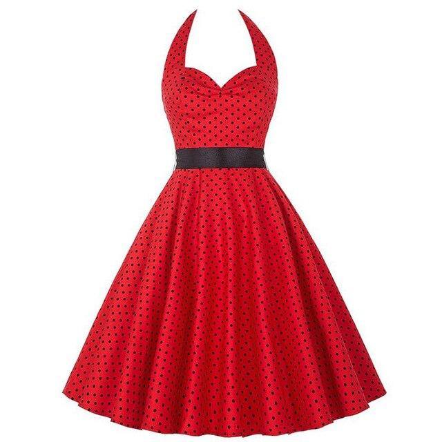 Robe Pin Up Rouge à Pois